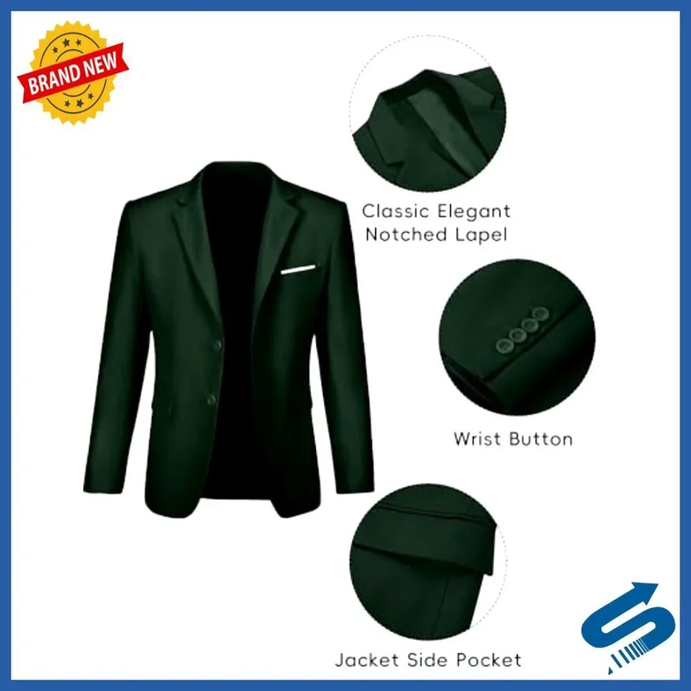 Slim Fit 2-Piece Suit, Recycled Polyester Blend, Business Formal Wear